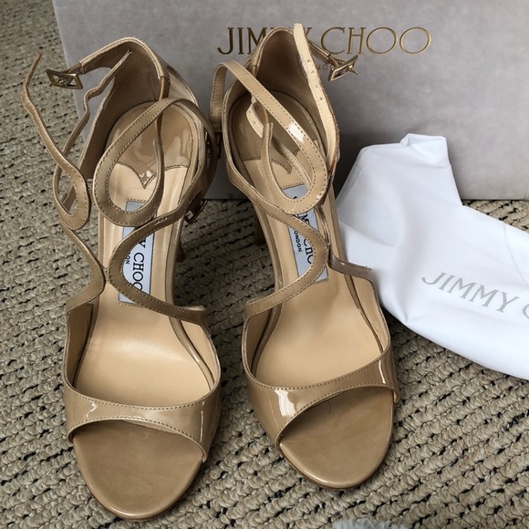 Jimmy Choo nude Lang Sandals - Picture 3 of 9